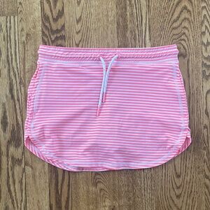 Vinyard Vines girls swim skirt swim bottoms size L size 14 preppy pink and white